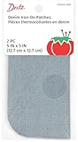 Dritz 55240-16D Patches, Iron-On, Denim, Stonewashed, 5 x 5-Inch (2-Count)