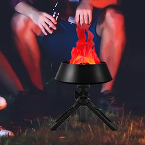 Farol LED de efecto llama para exterior y camping con simulación fuego 230V 7