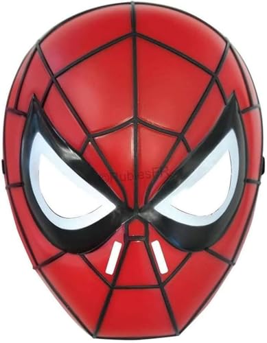RUBIE'S SPIDER-MAN officiel - Masque Rigide pour Enfants Spider-man - Taille Unique - Masque en PVC rouge et noir avec Attache élastique - Pour, Carnaval,