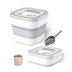 Collapsible-Dog-Food-Storage-Container15-lb-Airtight-Pet-Food-Storage-Container-Bin-with-Scoop-and-Measuring-Cup-for-Dog-Food-Storage-and-Cat-Food-Storage125L Large Dog Food Container