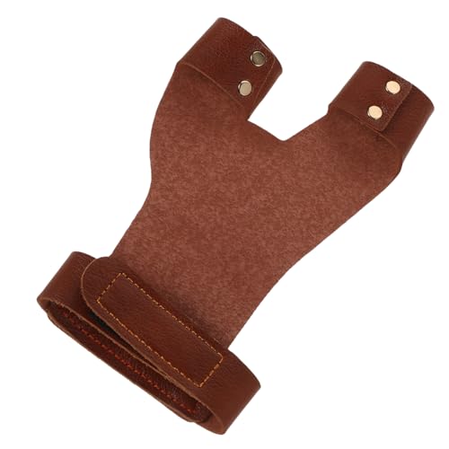 POPETPOP Left Hand Finger Protector Breathable Non Slip for Traditional Longbow Bow Shooting