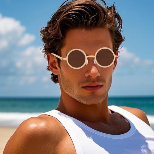 Gafas de sol para evitar fatiga ocular de hombre redondas con bloqueo solar 3