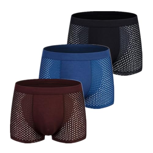 Men'S Boxer Briefs Plus Size Men'S Ice Silk Mesh Underwear Sexy Breathable Modal Stretch Boxers