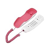 Klingelton - Das Wand-Festnetztelefon gibt bei einem Anruf einen Klingelton aus, um Sie daran zu erinnern. Kein Telefon verpasst. Eingebautes Wähltastenfeld - Das Festnetztelefon verfügt über ein Wähltastenfeld im Mobilteil, wodurch das Wählen sehr bequem ist.