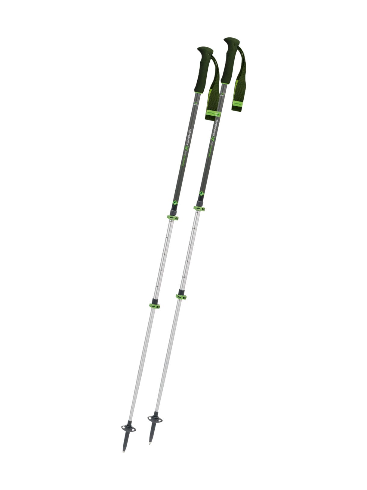 KOMPERDELL Trailmaster Zero Bâton de randonnée pliable en aluminium avec poignée en mousse EVA, Powerlock 3.0 et système de plaques Vario, 64 cm, longueur réglable 105-140 cm