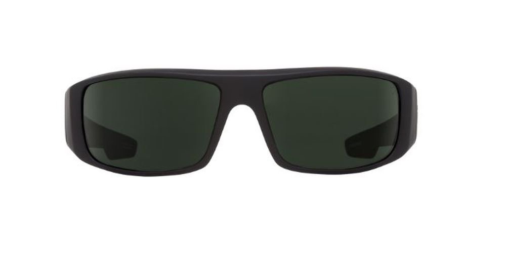 Spy Logan Sunglasses Matte Black With Happy Gray Green Polarized Lens