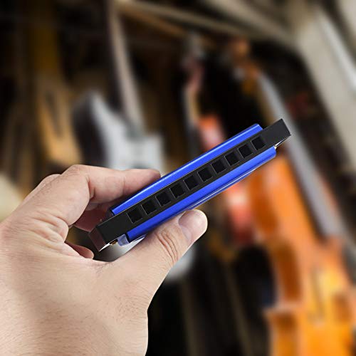 Zhujiehigh-Harmonica-10-Holes-20-Tones-Kids-Harmonica-Beginner-Mouth-Organ-Key-of-C-Music-Gifts-for-Musicians-Kids-Adults-Beginners-Performers-Harmonica-Blue
