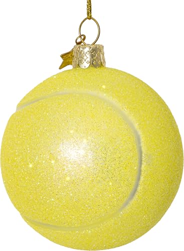 SIKORA Tennisball besondere Weihnachtskugel Glas Christbaumschmuck...
