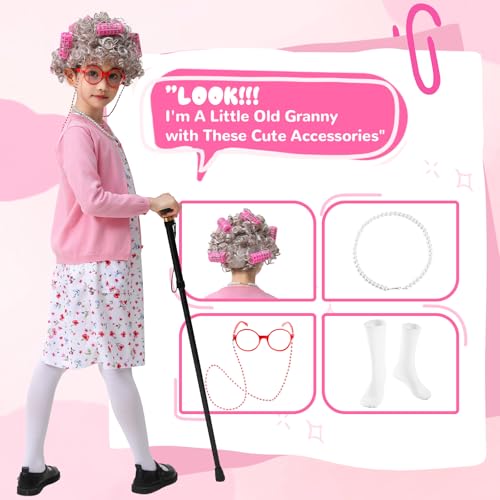 Disfraz de Abuela para Niñas 3 a 5 Años FUNSENLY miniatura 5