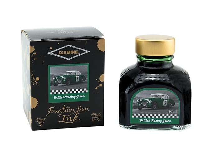 Diamine Füllertinte, British Racing Green, 80 ml, Tintenglas