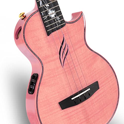 Ukulélé ténor Enya 26 pouces (tout placage moulé intégralement) et micro Acoustic Plus intégré (EUT-E6/PK) - Les Beatles, Paul McCartney, John Lennon, RIngo Starr, George Harrison Ukulélé ténor Enya 26 pouces (tout placage moulé intégralement) et micro Acoustic Plus intégré (EUT-E6/PK) – Image 6