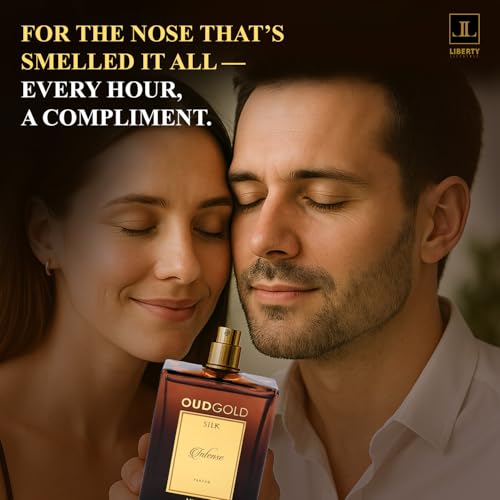 Image of Liberty Premium Oud Luxury Seductive Long Lasting (3 days) OudGold Silk Intense Parfum for Men & Women (100ml /3.4Oz), Designed in France, Woody Notes