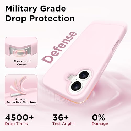Image of GolbinBox Magnetic for iPhone 17 Case, Silicone Cover, Chalk Pink