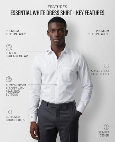 Image of INKAST Men's Cotton Blend Plain Formal Shirt | Full Sleeves Solid Shirts| Straight Regular Fit | Office and Regular Wear