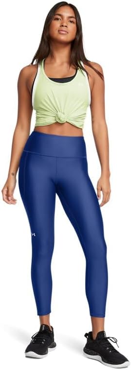 Under Armour Womens HeatGear Armour High Waisted Ankle No-Slip Leggings, (432) Tech Blue / / White, XX-Large - Image 3