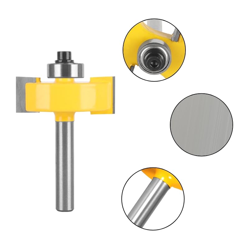 1 szt. Typ T rowek wręgowy z 6 zestawami łożysk router Bit frez do obróbki drewna do frezu czołowego do drewna(31mm)