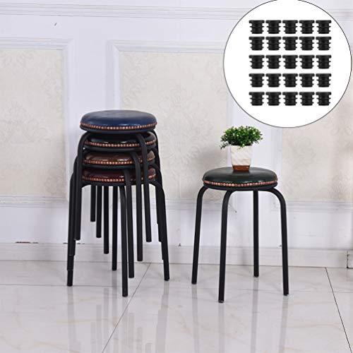 ULTECHNOVO 100Pcs Plugue Plástico Redondo de 20 Mm Tubo Tubo Tampa Final Cadeira Desliza Protetor pa