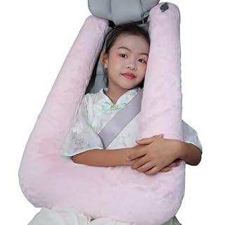 Keemall Car Pillow for Kids, Professional Inflatable Kids Car Pillow for Sleeping Carseat Travel - Safe, Reliable - Inflatable Travel Pillows for Kid Adult Car Seats Pink