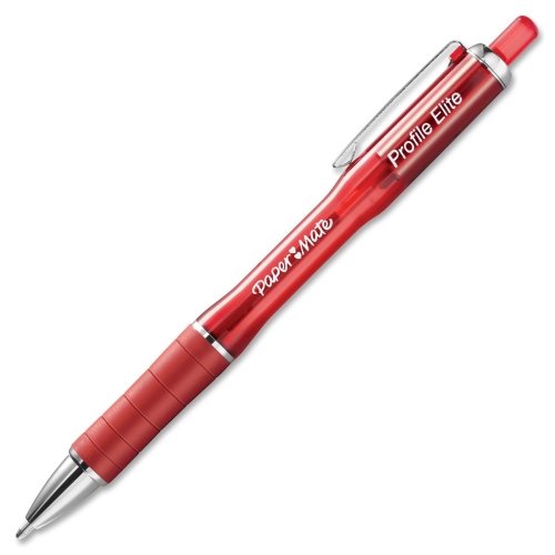 Paper Mate Profile Elite Ballpoint Pen - Extra Bold Pen Point Type - 1.4 mm Pen Point Size - Conical Pen Point Style - Red Ink - Red Barrel - 1 Each