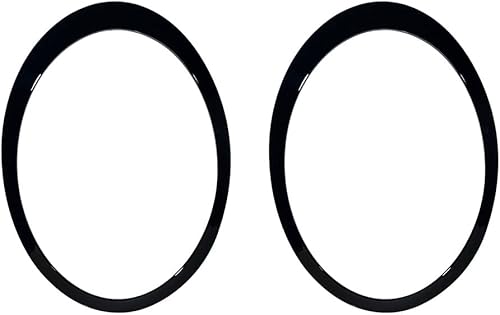 Anillos de ajuste para faros delanteros izquierdo y derecho, repuesto original para BMW Mini Cooper 2007-2015 R55 R56 R57 R58 R59 (negro brillante)