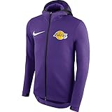 LA Lakers 2018/19 Men's Authentic NBA Showtime Therma Flex Performance Full-Zip Purple Hoodie...