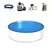 Produktbild Poolset, Größe & Tiefe wählbar, Aufstellbecken mit 0,4mm Stahlwand, 0,4mm Poolfolie, Sandfilteranlage SF und Filtersand, Skimmer- und Schlauch-Set-300 x 90cm