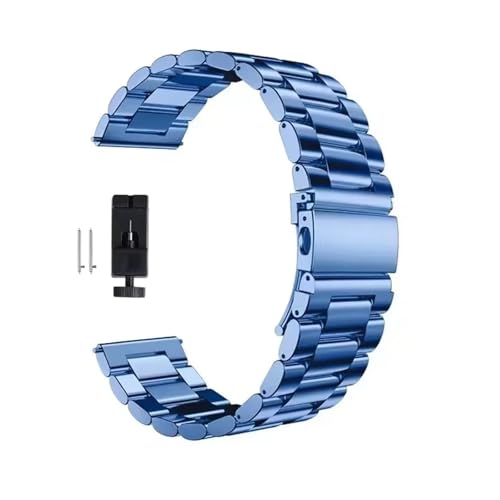 22mm 20mm ^ohASamsung Galaxy Watch 7A6A5A4A40mmA44mmA46mmA5ProA45mm XeXX`[XgbvAAmazfit BipAHuawei GT4 ƌ݊B(Blue,20mm)