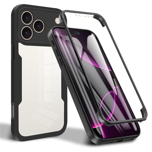Coque iPhone 17 antichoc en TPU noir avec protection écran anti-rayure