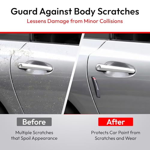 Image of Car Door Handle Scratches Guard Protector Transparent PU Sticker Set of 4 Pcs Compatible with (Door Edge Guard)