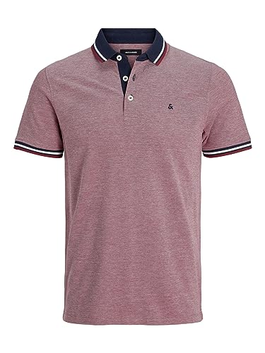 JACK & JONES Jjepaulos Polo Ss Polo, Hombre, Rio Rojo, XL