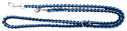 Dingo Braided Strong Leash, Extended Lead 220 cm Long for Daily Use Blue and Black 10291, Blue/Black, 2 x 220 cm