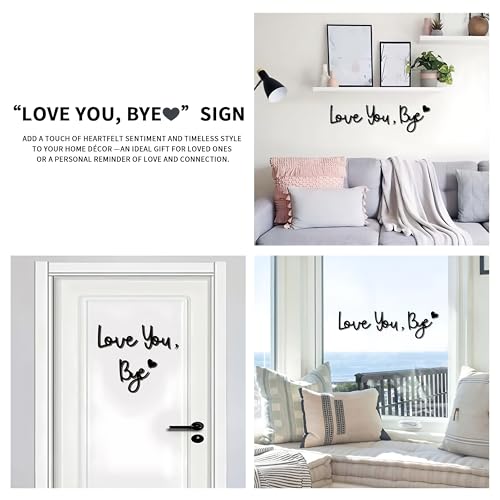 Cartel de Madera Love You Bye Decoración Hogar miniatura 2