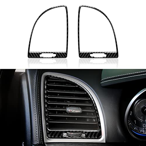 Image of Car Air Vent Outlet Cover Decals for 2015-2023 Chrysler 300 / 300C / 300S / Limited /Touring Accessories Carbon Fiber Interior Stickers