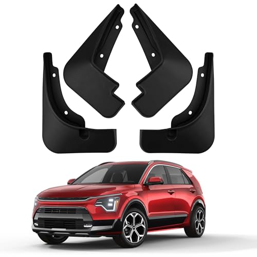 Image of Mud Flaps Compatible with 2026 Kia NIRO Accessories 2025 2024 2023 All Weather Fender Guard Mudguards Sediment Protection No Need to Drill Holes