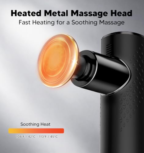 LOFTILLA Mini Massage Gun with Heat, Soft Non-Slip Silicone Grip, 6 Speeds - Image 3
