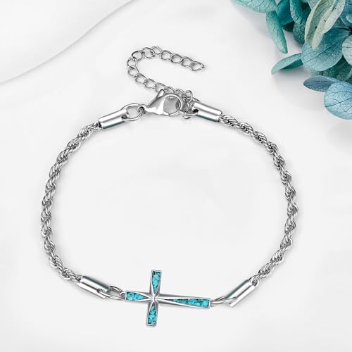 Pulsera de plata 925 con diseño cruz origami miniatura 4