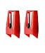 Boytone Pack of 2, Sapphire Tipped Ceramic Replacement Needle for Turntables,RED