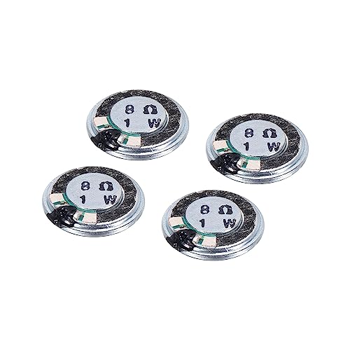 QUARKZMAN 8Ohm 1W 20mm Interno Imán Altavoz x 4uds Metal Carcasa para Hogar Audio-Visual Dispositivos [ Imán, Metal, Plástico ]
