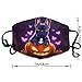 Adults Boys Girls Warm Protective Masks Fashion Scarf Anti Dust Windproof Mouth Cover, Halloween French Bulldogs Pumpkins And Fluttering Butterflies Art Mouth Decoration for Sports Travel Hiking