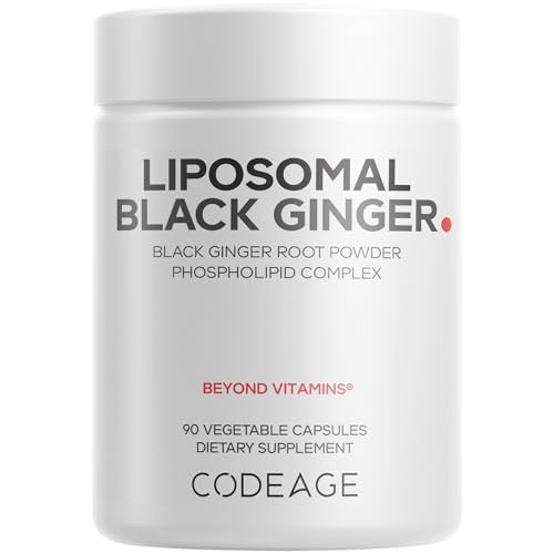 Codeage Liposomal Black Ginger 500mg Kaempferia Parviflora 90 Capsules