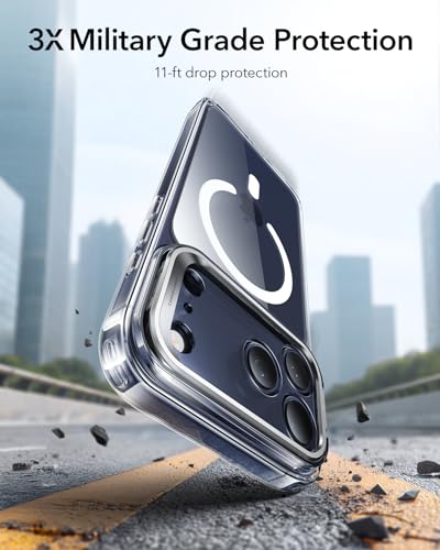 ESR for iPhone 17 Pro Max Case with Stash Stand, Camera Control Cover Compatible with MagSafe, Military-Grade Drop Protection Phone Case for iPhone 17 Pro Max, Scratch-Resistant Back Cover, Clear