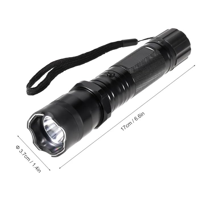 Image of Metal Alloy 1101 LED 2 in 1 Rechargeable Flashlight Torch for Outdoor Indoor Emergency| Portable Handheld Tactical Light | Super Bright Long Distance Beam