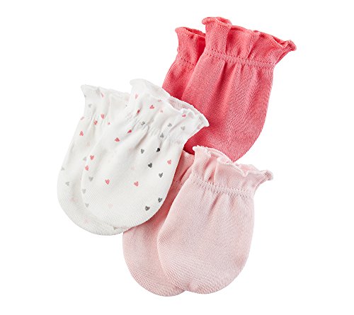 Carter's Baby Girls' 3-Pack Mittens Set