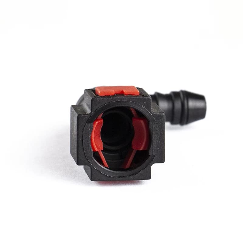 QWORK Attacco Rapido Carburante 90° - Connettore Plastica 7.89mm Per Tubi Nylon 6mm | 2 Pezzi - Foto 9