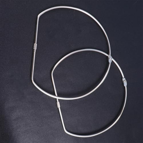 Anillos D de hierro resistentes: pack de 5 hebillas plateadas ajustables para bolsos 4