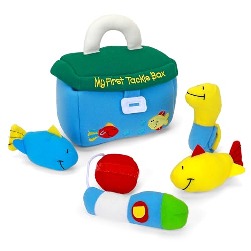 Image of Baby GUND Play Soft Collection, My First Tackle Box 5-Piece Plush Playset with Rattle, Squeaker and Crinkle Plush Toys, Sensory Toy for Babies and Newborns, 8 inch