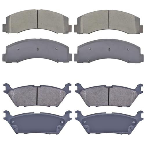 LODGE Ceramic Brake Pads 8PCS Automotive Replacement Front and Rear ...