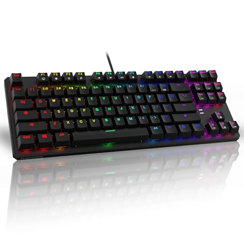 TECWARE Phantom 87 Key RGB Mechanical Gaming Keyboard |...
