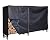 BroilPro Accessories 8ft Heavy Duty Vinyl Indoor Outdoor Firewood Storage Log Cover?Black