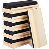 Bright Creations Wooden Dry Erase Erasers - 6-Pack, 5 x 2.3 in Handles - Dustless Wool Felt Wood Chalkboard Eraser for Teachers, Classroom, Office, Black Board & Whiteboard Cleaner